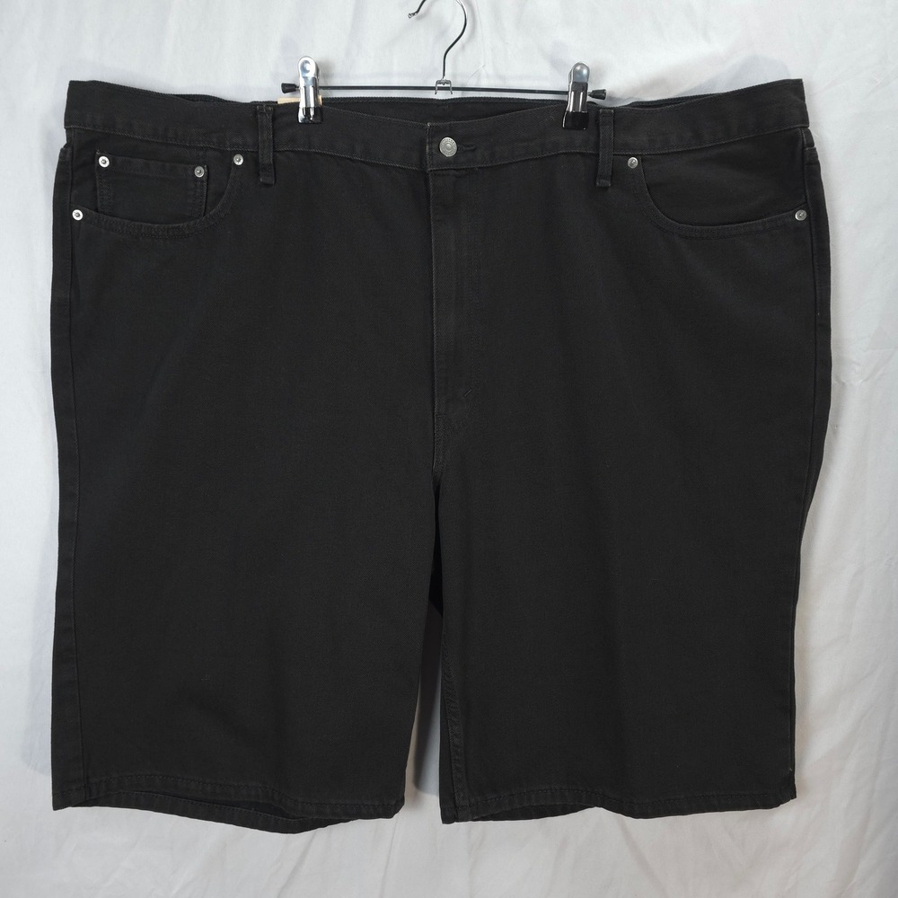 Levis 469 Loose Fit Denim Shorts Black Men 52 Relaxed Casual Streetwear Classic